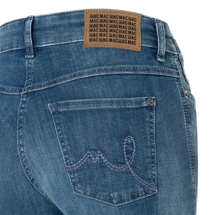 MAC Laura Turn Up Petrol Blue Stretch Denim Jean
