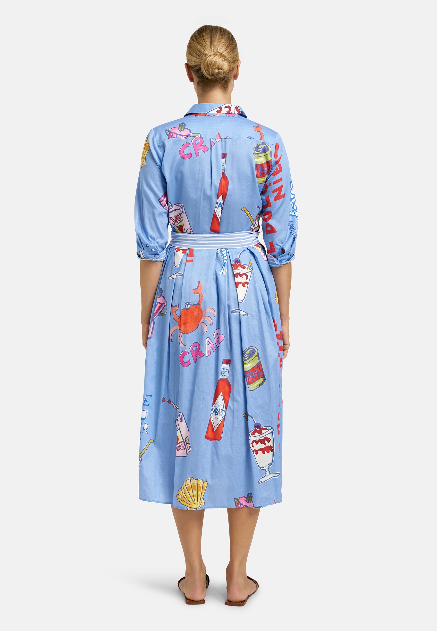 milano shirt dress Milano Muti Rose Print Shirt Dress