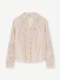 Gustav 62614 Belia Off White Embroidery Long Sleeve Shirt With Collar