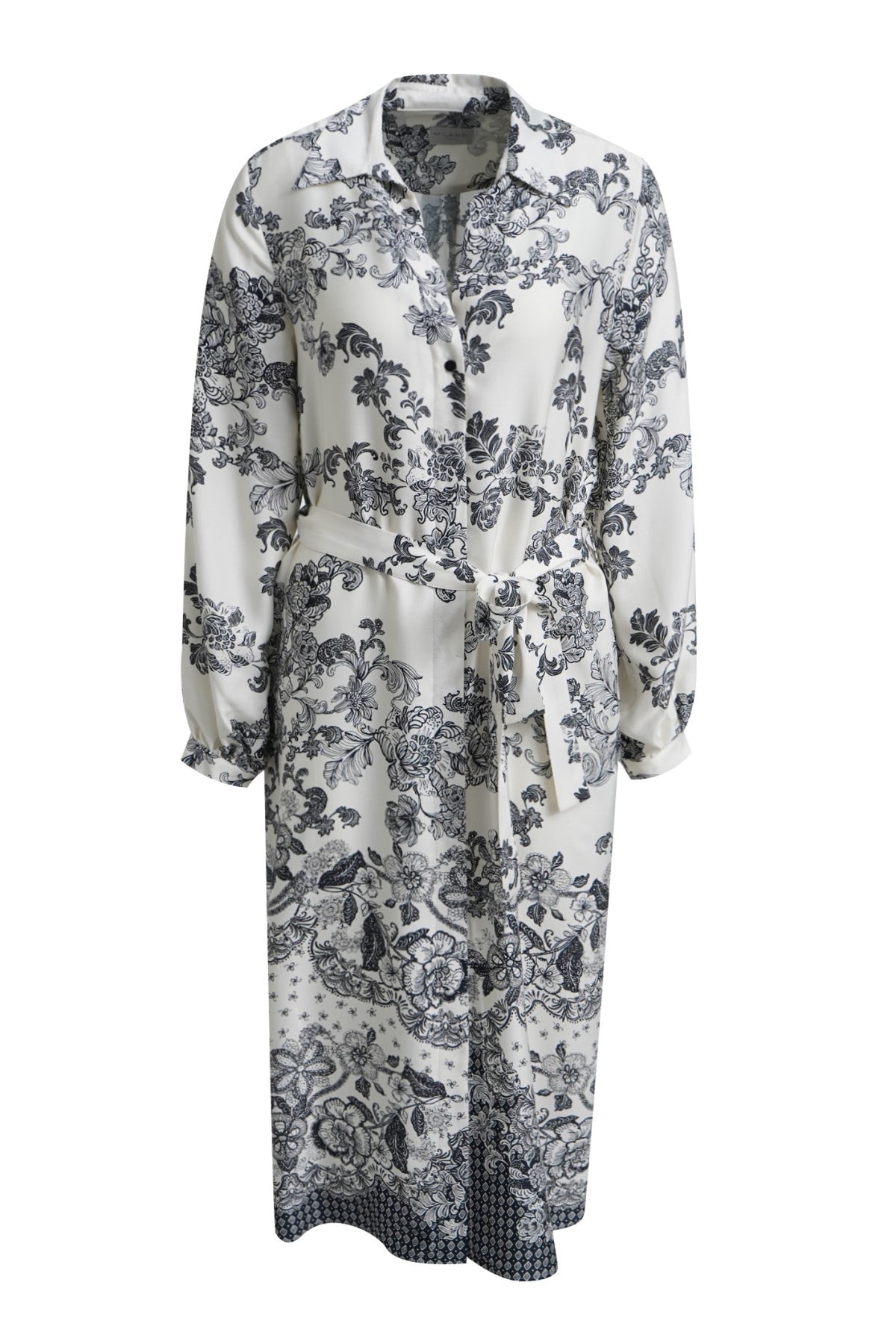 Milano Italy 6365571492 Navy Print Shirt Dress