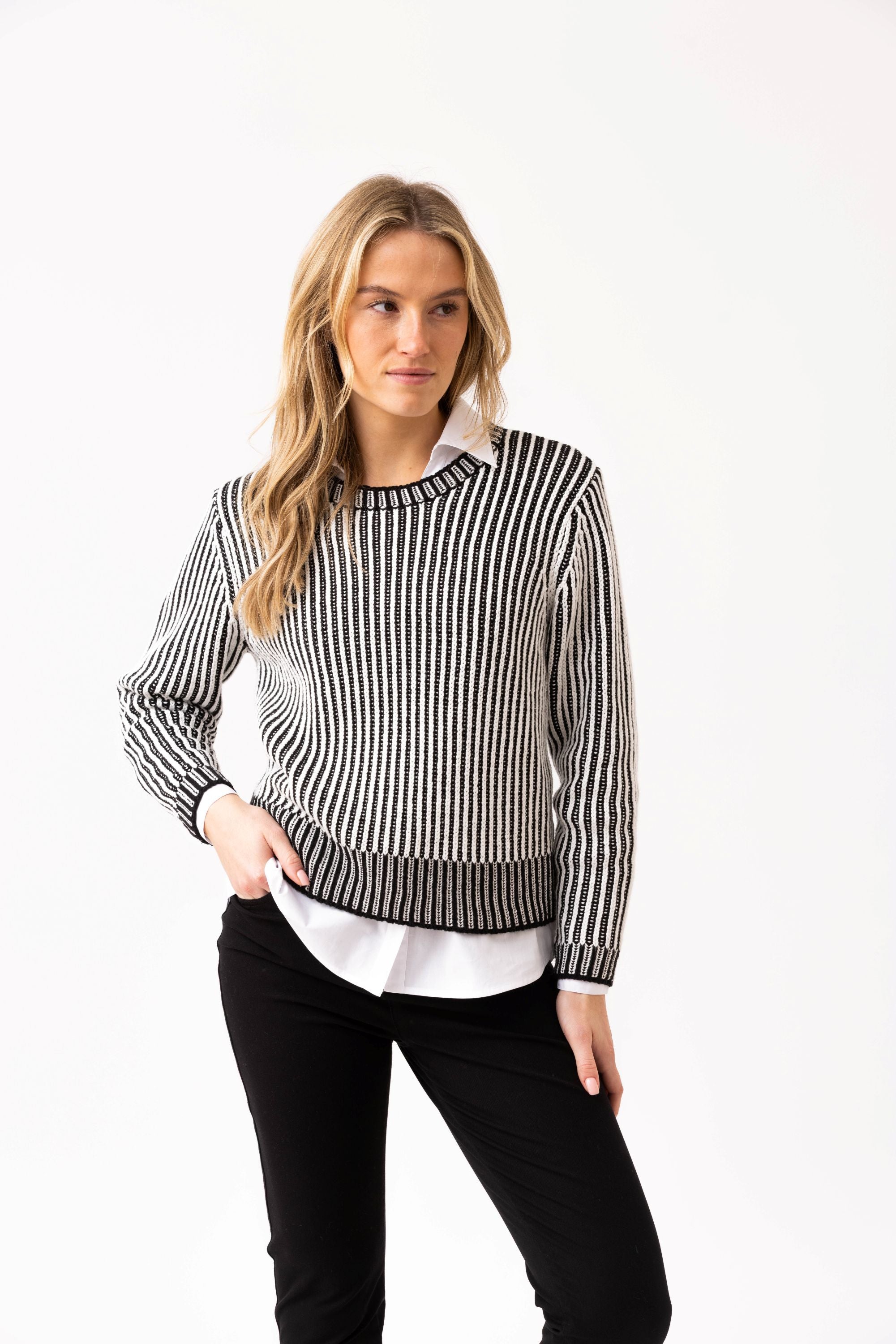 Marble - Black and White Jumper