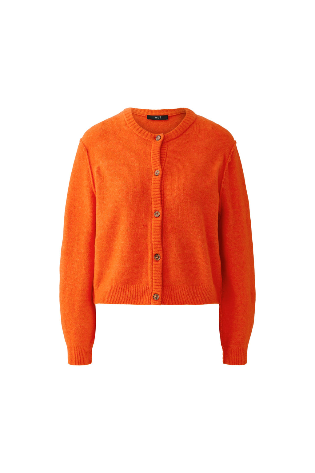 Oui 94462 Long Sleeve Orange Cardigan
