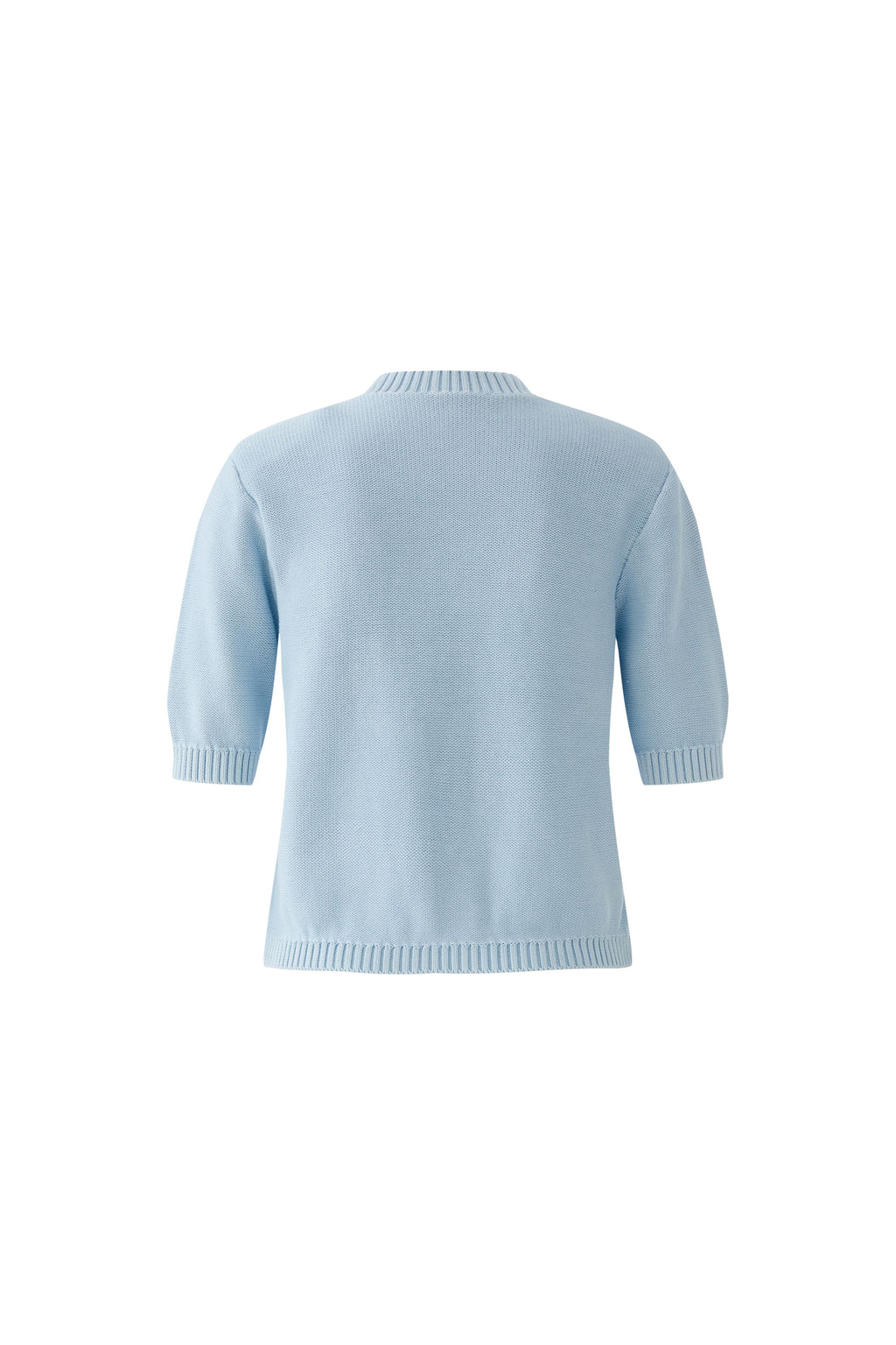 Oui 96613 Celestrial Blue Chunky Knit Fitted Cardigan