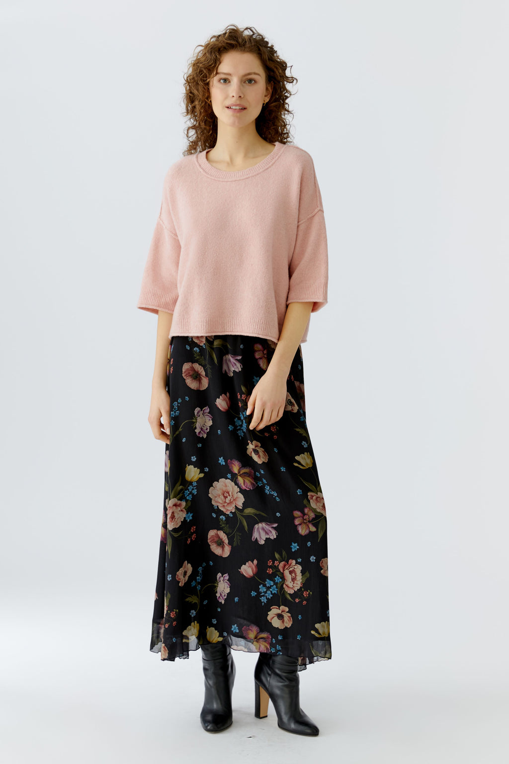 Oui 96769 Rose Pink Boxy Jumper