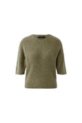 Oui 97620 Fitted Fluffy Elbow Sleeve Jumper