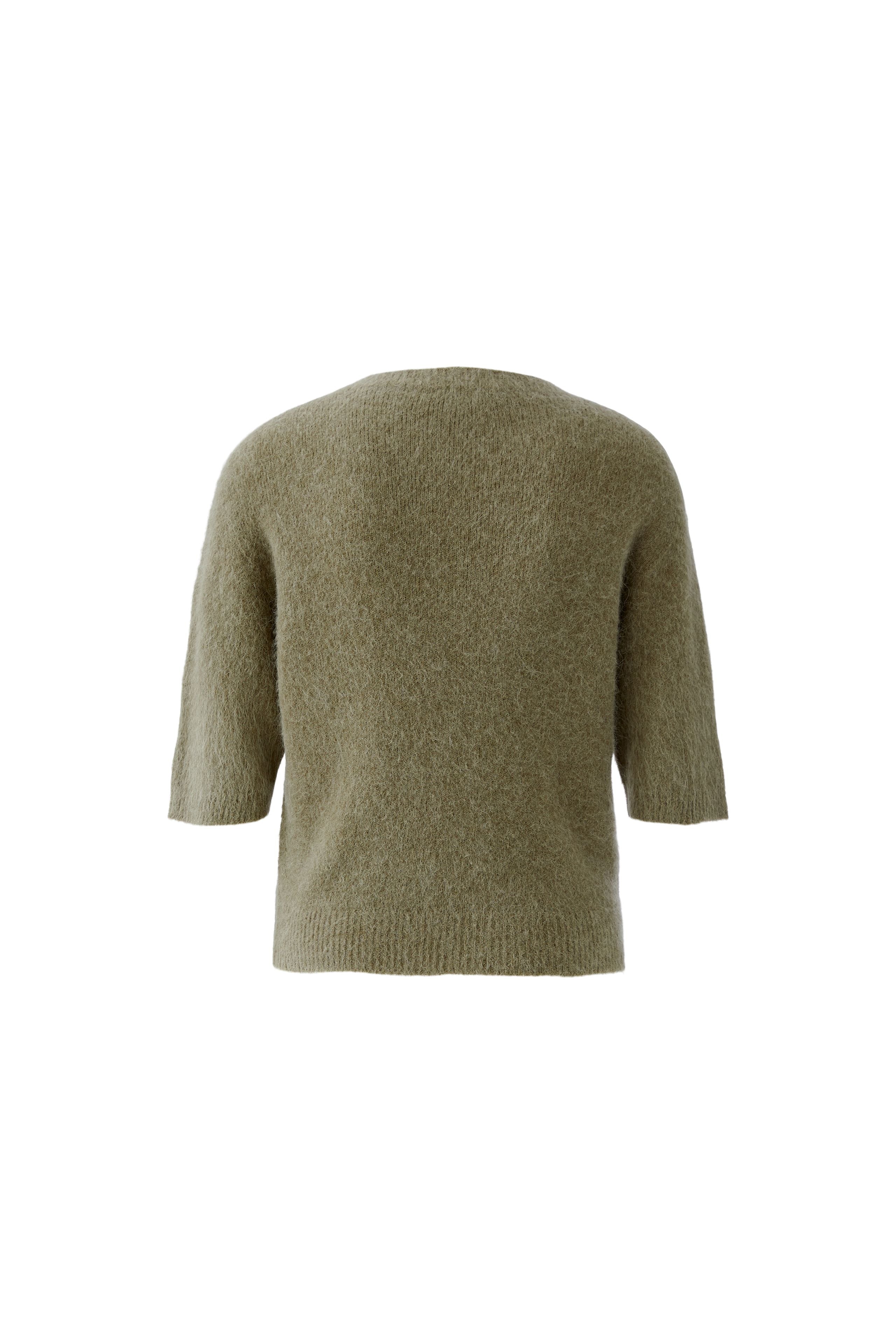Oui 97620 Fitted Fluffy Elbow Sleeve Jumper