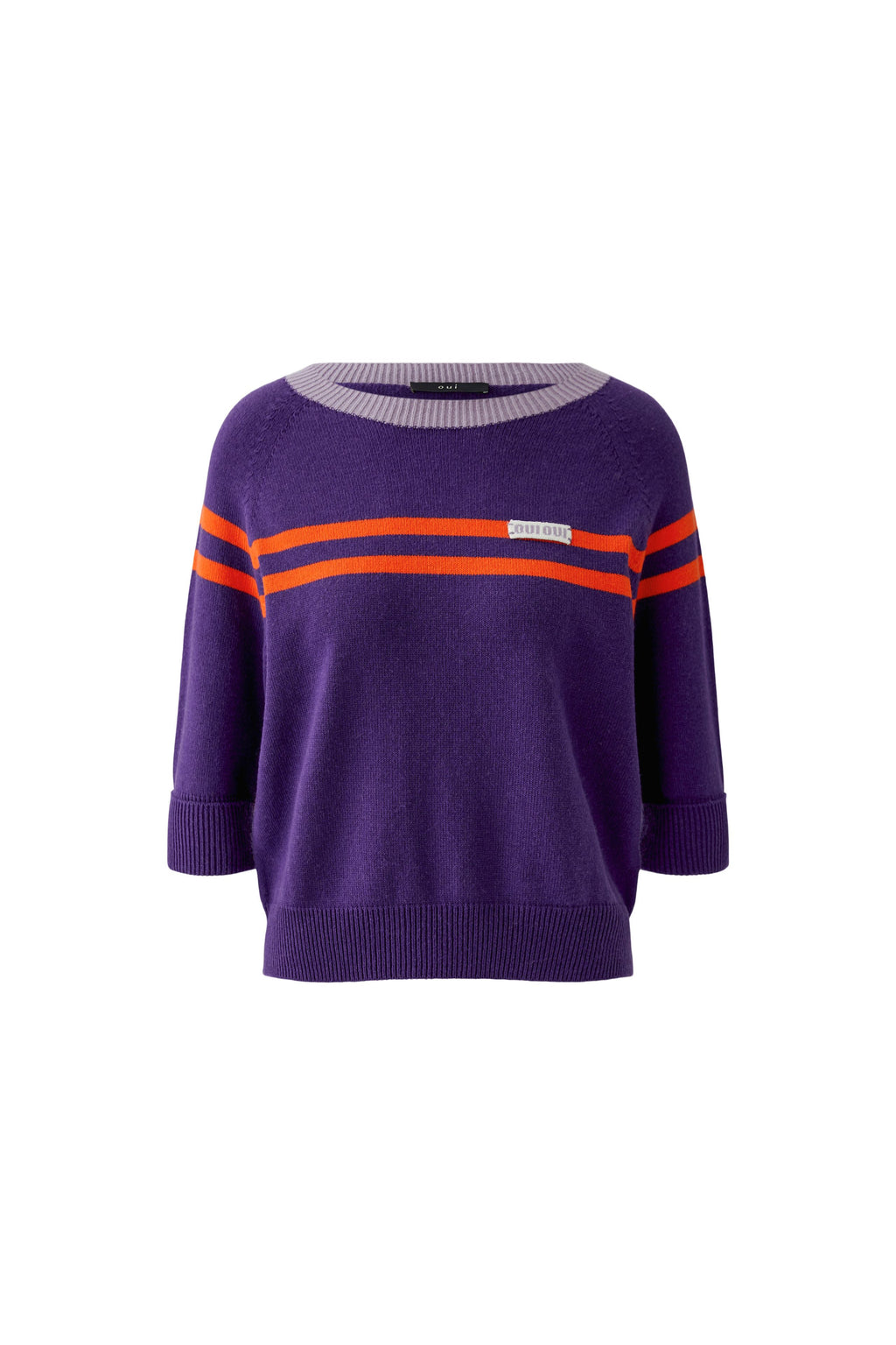 Oui 97974 Violett And Orange Knitted Jumper