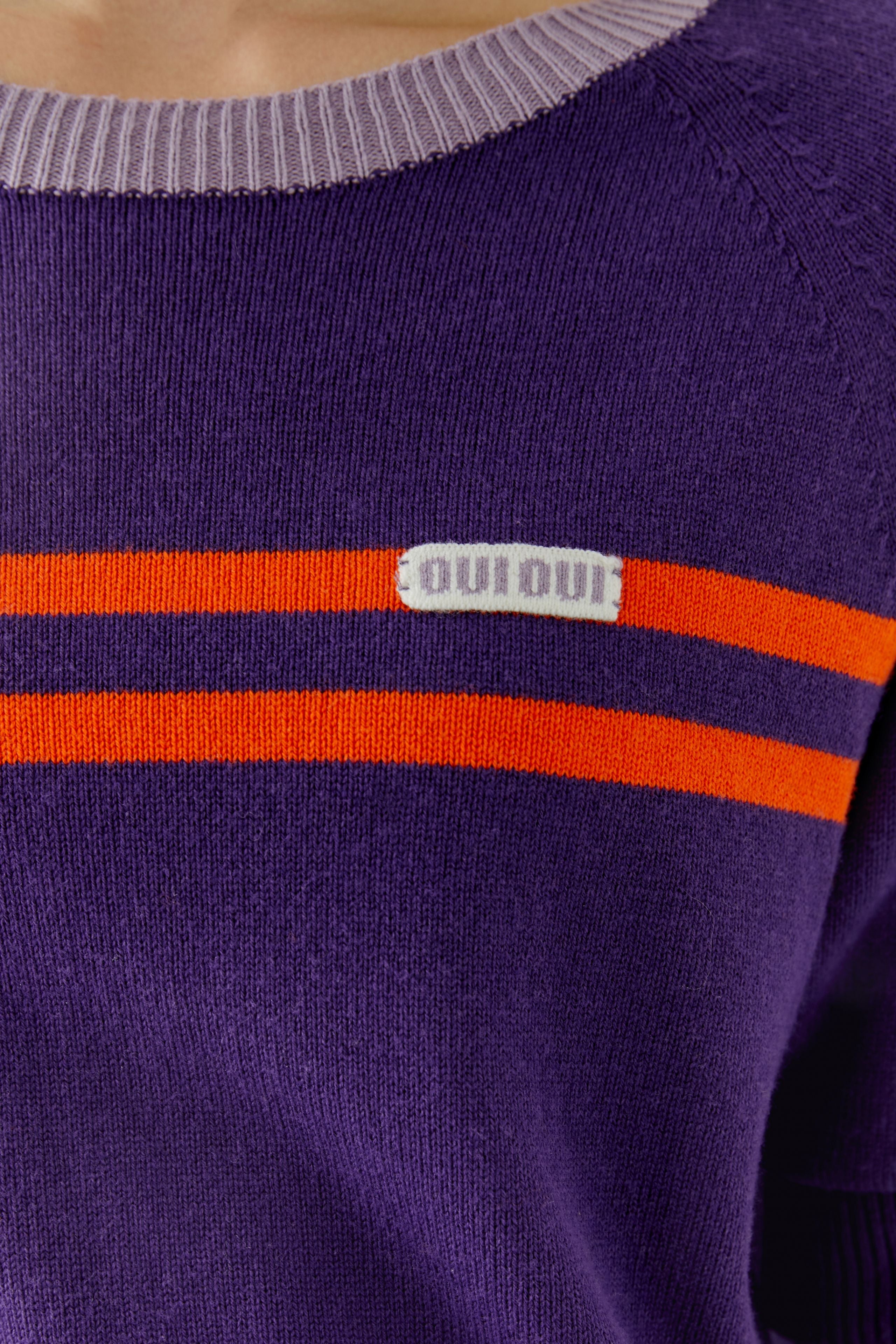 Oui 97974 Violett And Orange Knitted Jumper