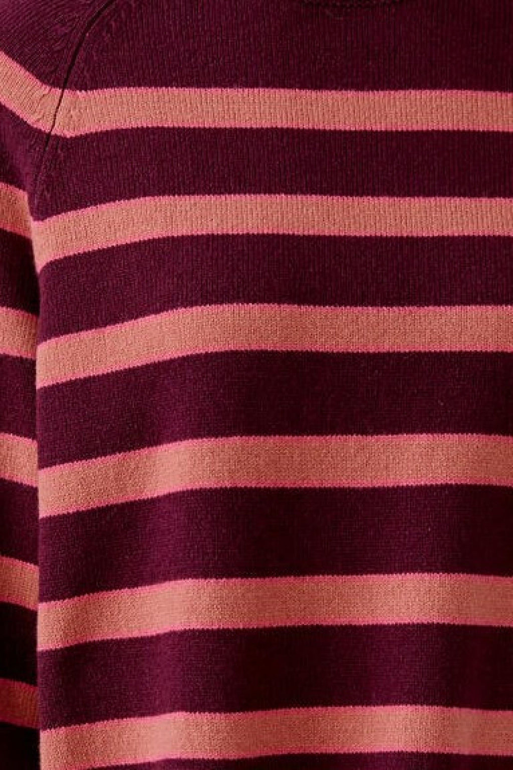Oui 99825 Turtleneck Ribbed Dark Red Jumper