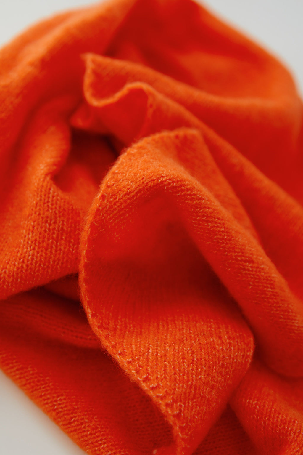 Oui 99870 Orange Knitted Triangle Scarf