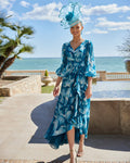 Couture Club 9GE1 Crimson/Orange Print Dress