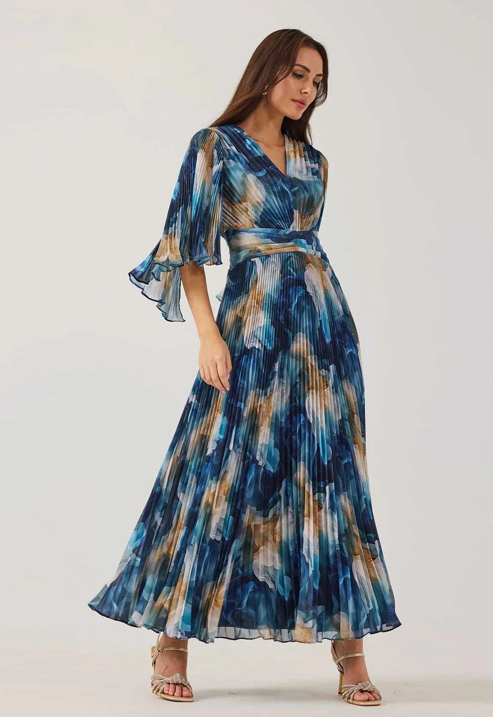 Samantha Jane Blue Print ALICE Occasion Wear Dress