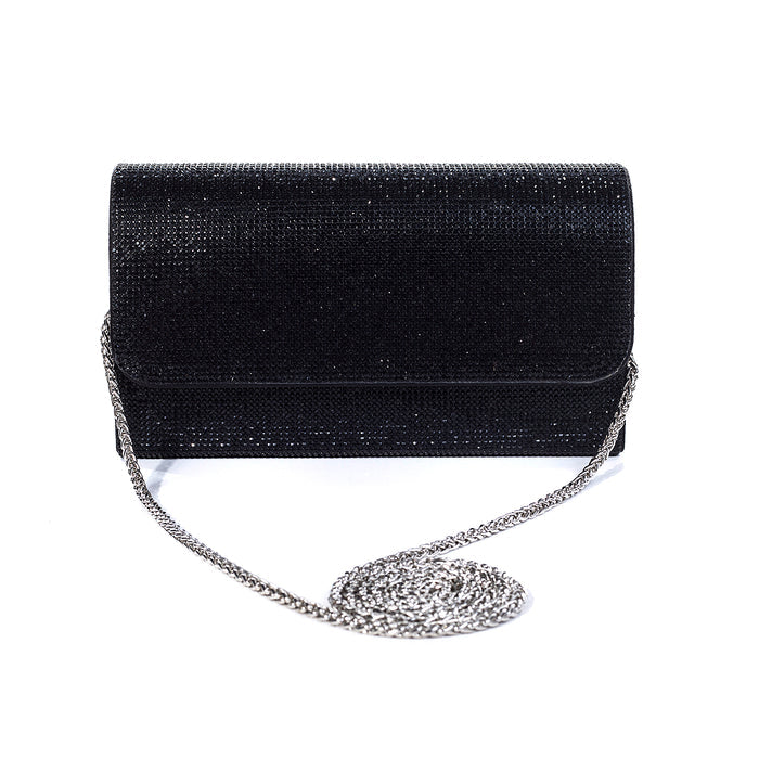 Park Lane Diamante Evening Bag With Silver Chain Strap