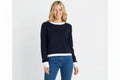 Betty Basic BB4131 Navy Knit Scallop Jumper
