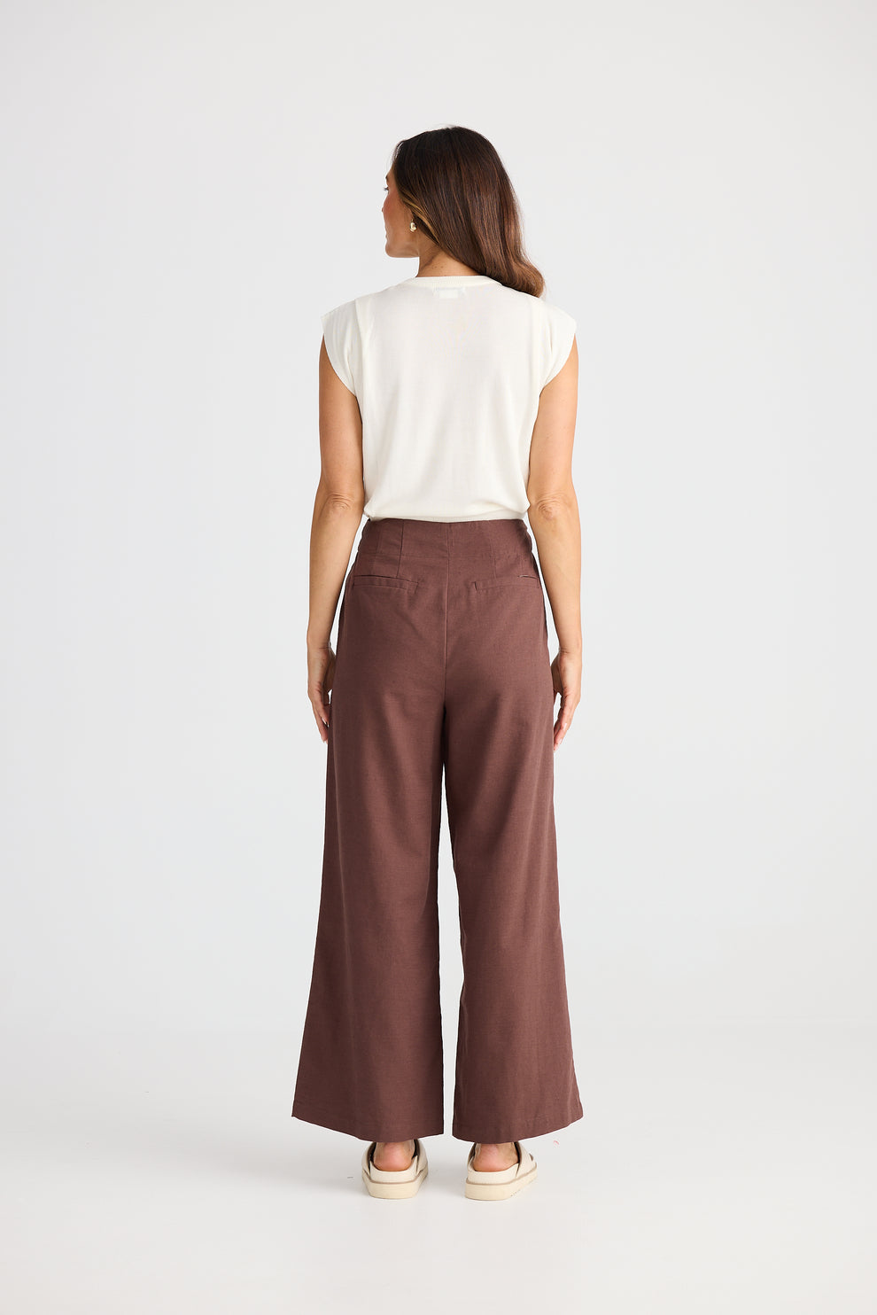 Brave & True BT25413 Chocolate Dover Wide Leg Trouser