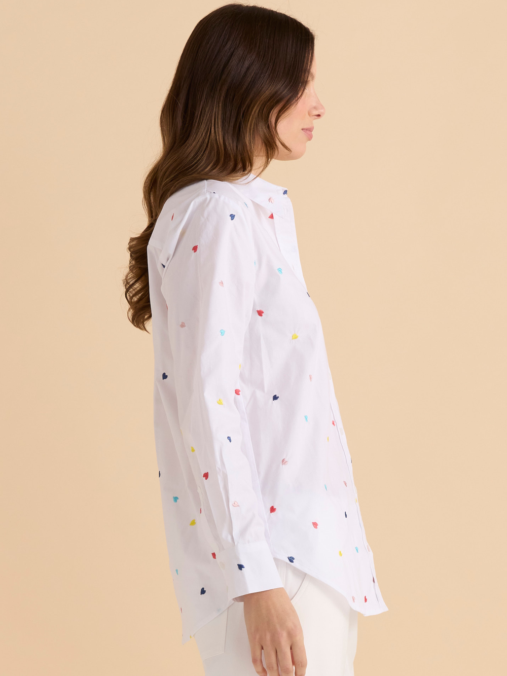 Betty Basic BB8535 Rainbow Heart Shirt