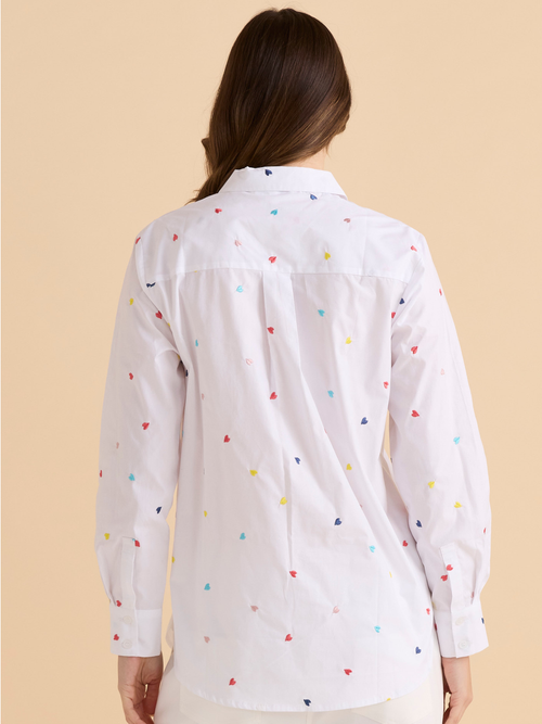Betty Basic BB8535 Rainbow Heart Shirt