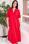 Peruzzi 152 Jersey Side Panel  V Neck Dress