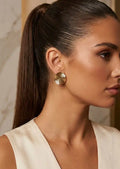 Envy 4931 Hammered Disc Stud Earrings