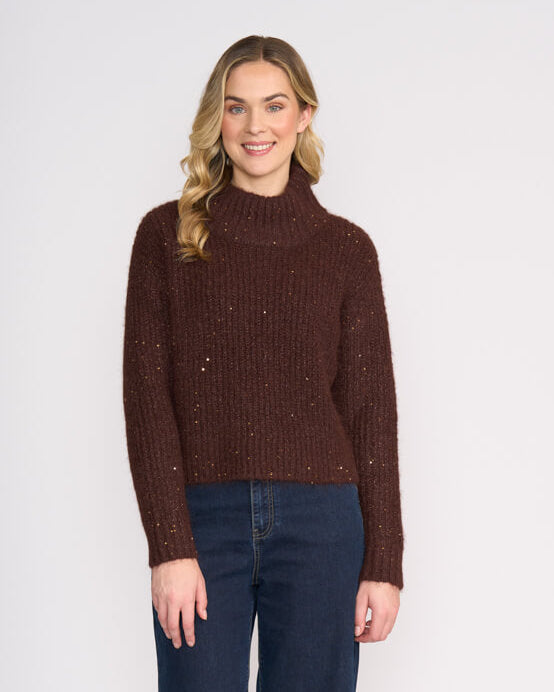 Foil FO8449 Glow Getter Coffee Color Jumper