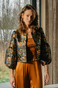 Traffic People 13205034 Claude Taffeta Brocade Cropped Occasion Jacket