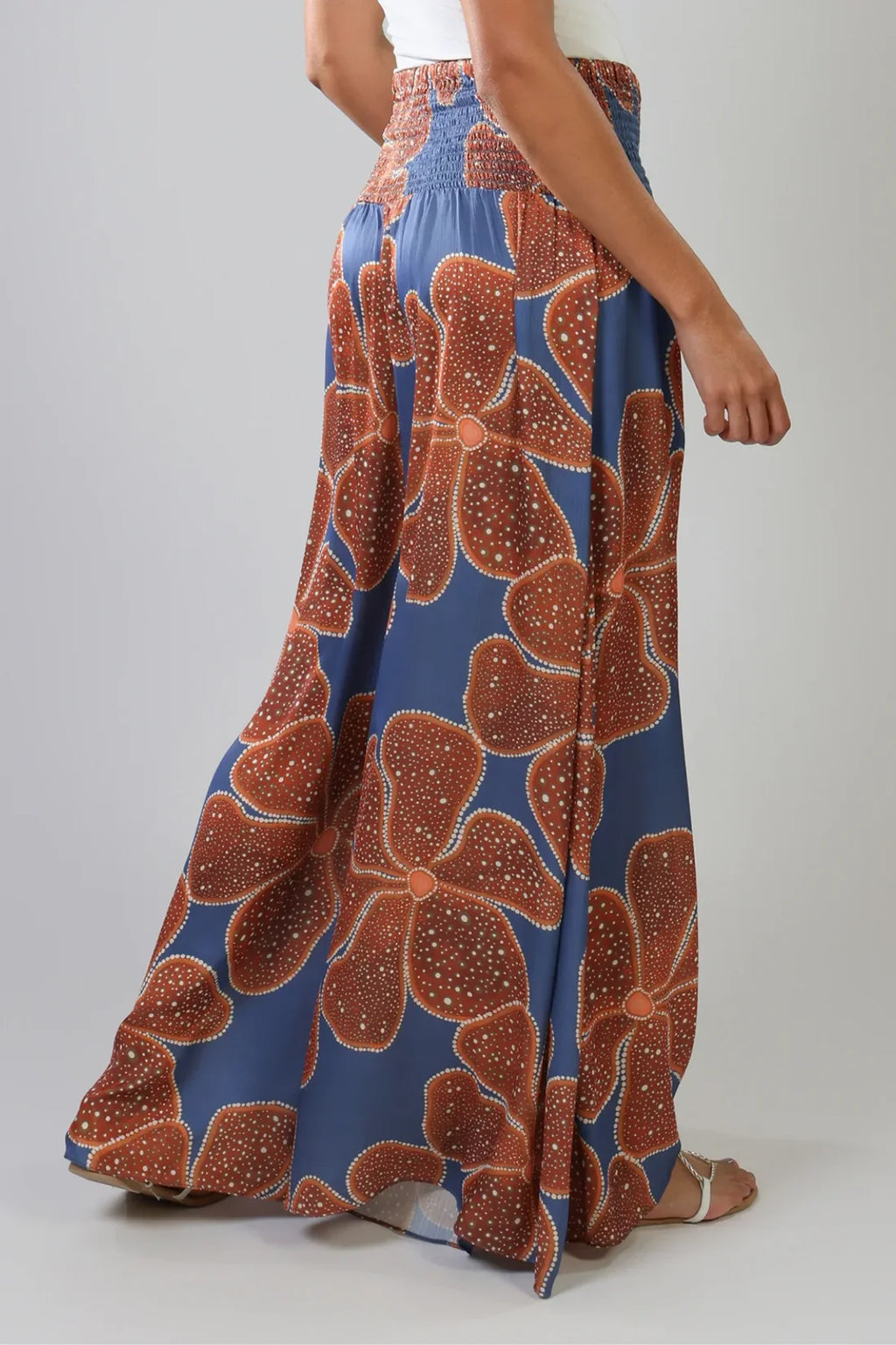 Traffic People Aurora Wide Leg Printed Satin Trousers
