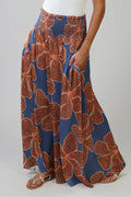 Traffic People Aurora Wide Leg Printed Satin Trousers