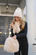 Park Lane Knitted Cable Wooly Bobble Hat With Fur Trim