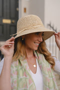 Park Lane HAT88 Straw Style Linen Sun Hat