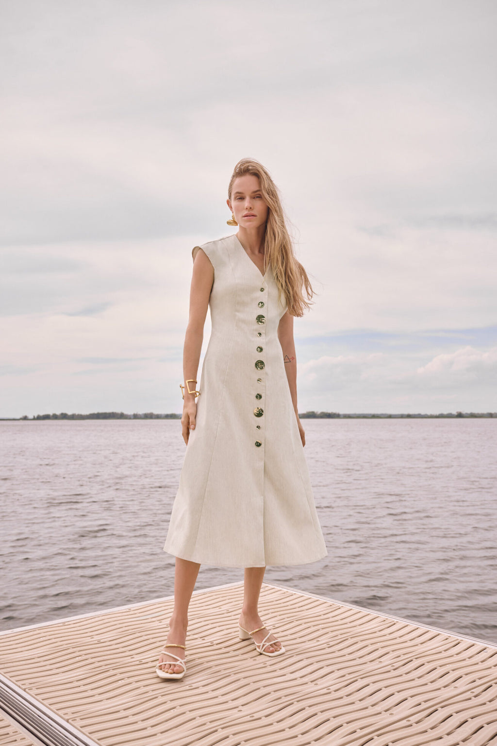 Joseph Rikoff Melange Fit and Flare Dress 262129