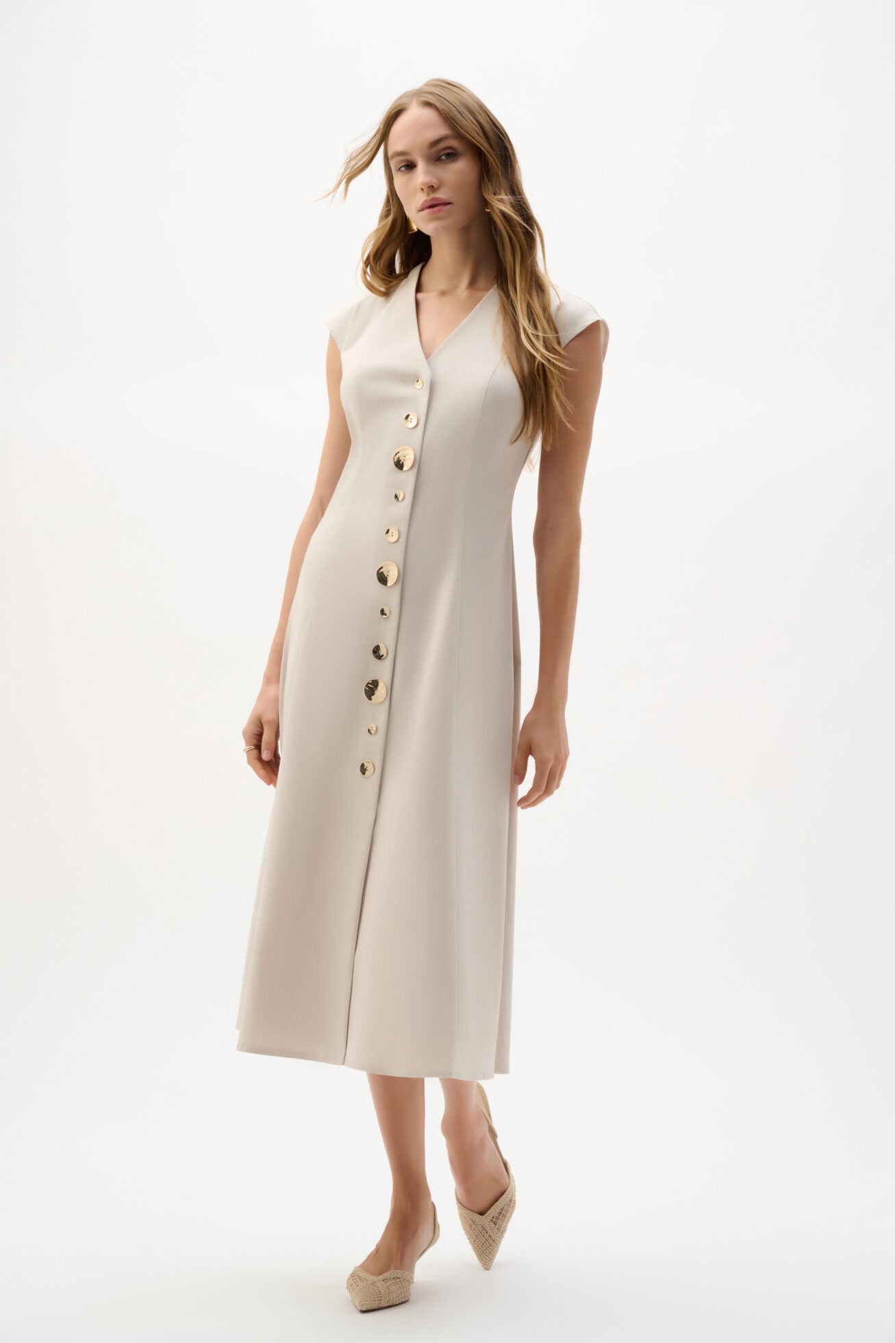 Joseph Rikoff Melange Fit and Flare Dress 262129