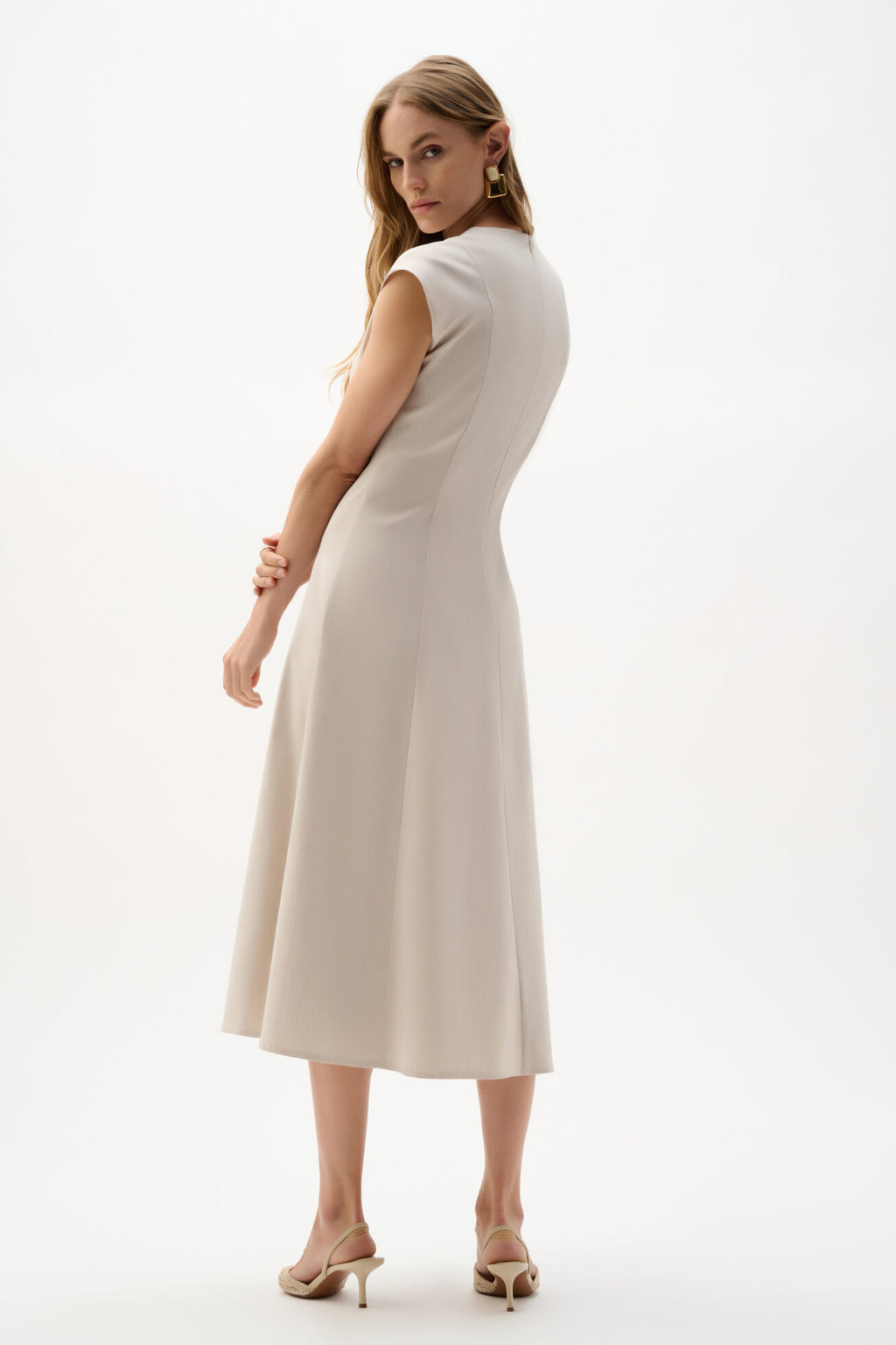 Joseph Rikoff Melange Fit and Flare Dress 262129