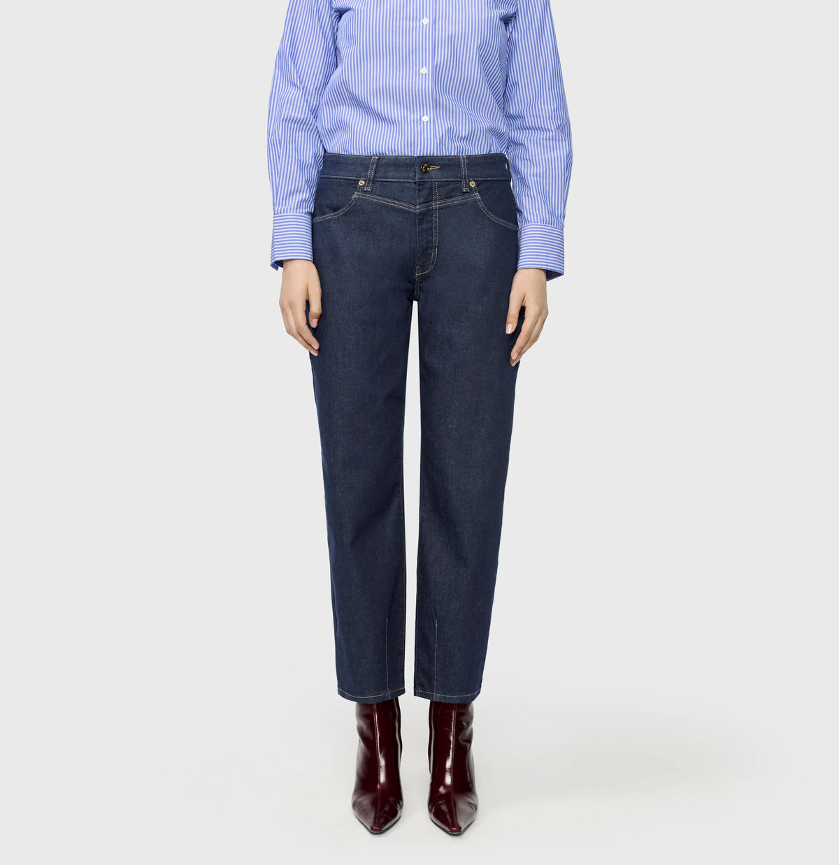 Mac Bobbie 27L Fashion Rinsed Relaxed Fit Barrel Leg Jeans