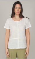 Maria Bellentani White Lilium Linen Top