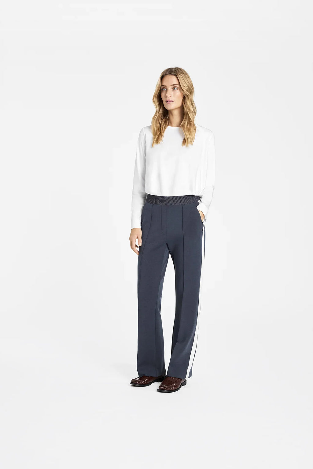 Gustav Magnet Grey Jersey Trouser 60032