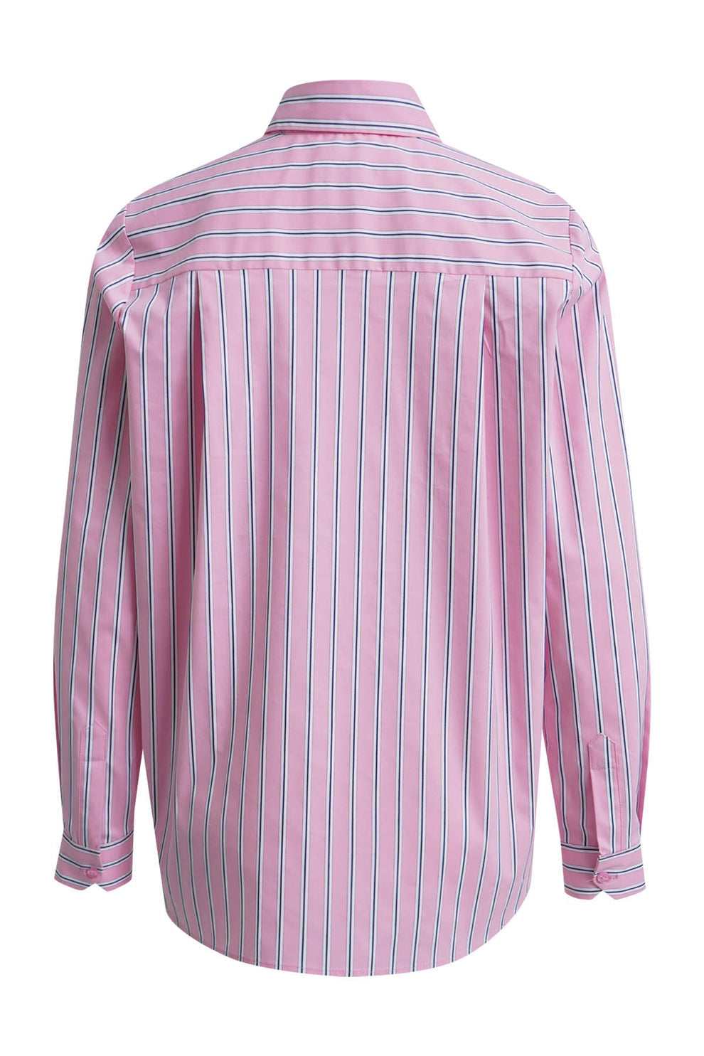 Milano Italy 6348903628 Sugar Pink Print Shirt Blouse With Collar