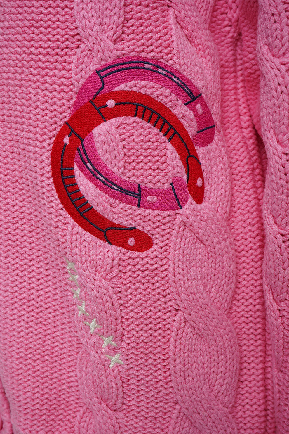 Milano Italy 6356619007 Candy Pink V-Neck Cardigan