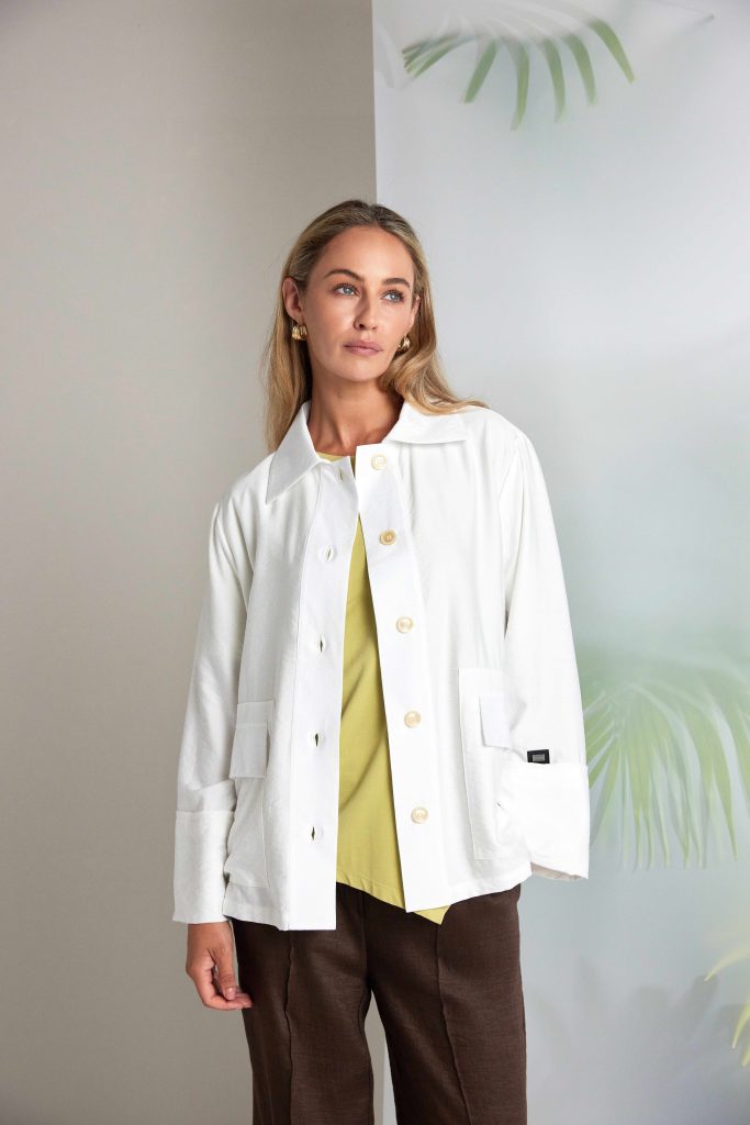 Naya Button Through Jacket With Pocket Detail 156