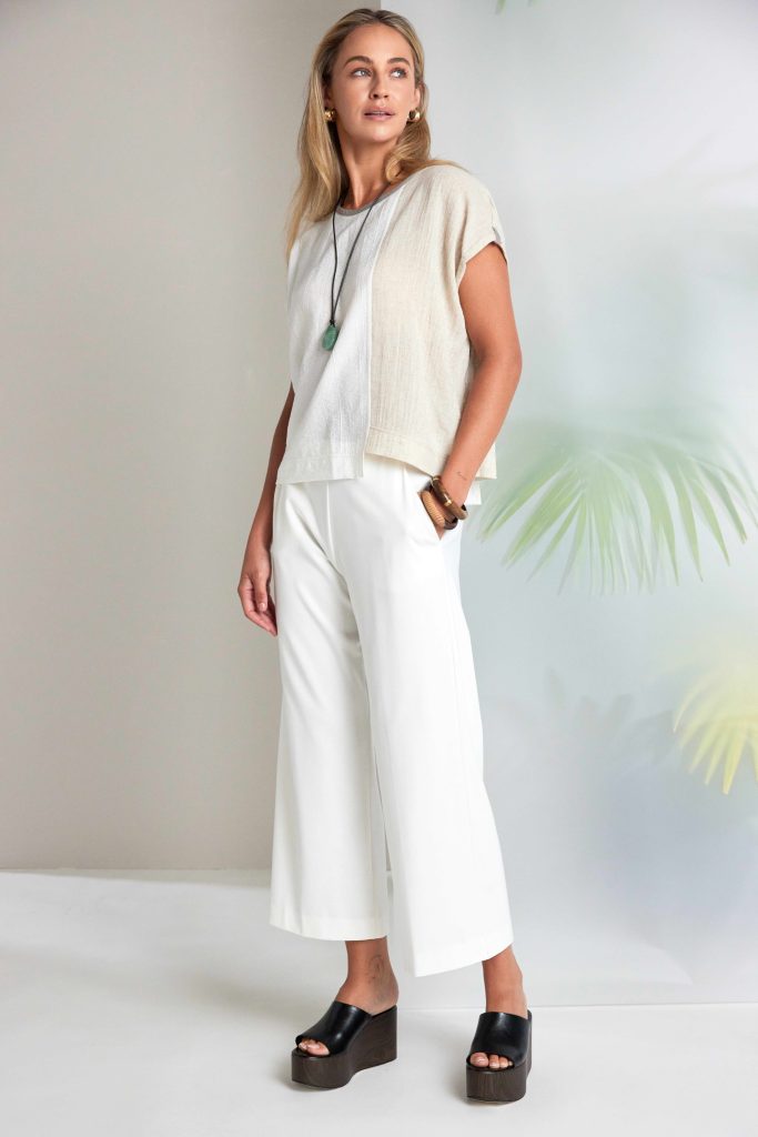 Naya Round Neck Top With Contrast Trim 160