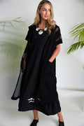 Naya Long Line Hooded Jacket With mesh Inserts 177