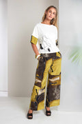 Naya Wide Leg Print Pull Up Palazzo Trouser 274