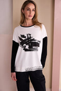 Naya 147 Placement Printed Round Neck Top