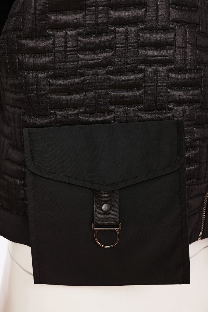 Naya Quilted Waistcoat With Pocket And D Ring Trim