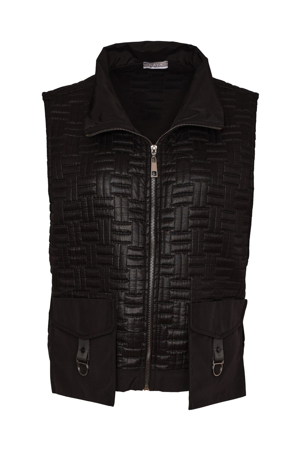 Naya Quilted Waistcoat With Pocket And D Ring Trim