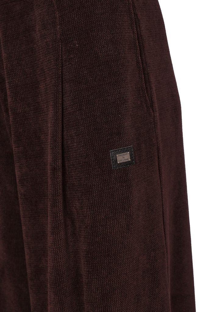 Naya Soft Brown Cord Trouser With Binding Hemline 252