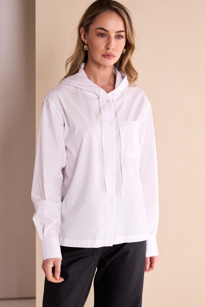 Naya Cotton Hood Shirt With Tie String 329