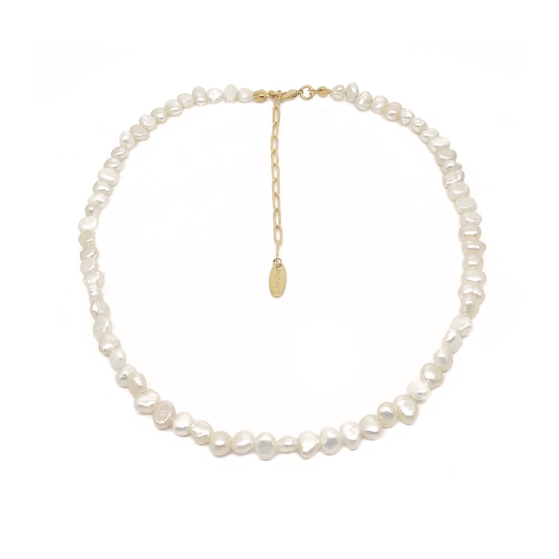 White Leaf - Freshwater Pearl Choker - Martha V 