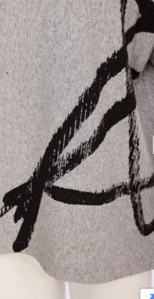 Naya 204 Brush Stroke Print Square Shape High Neck Top