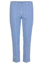 Robell 52483 BELLA 09 Navy Stripe 7/8th Pull On Trouser
