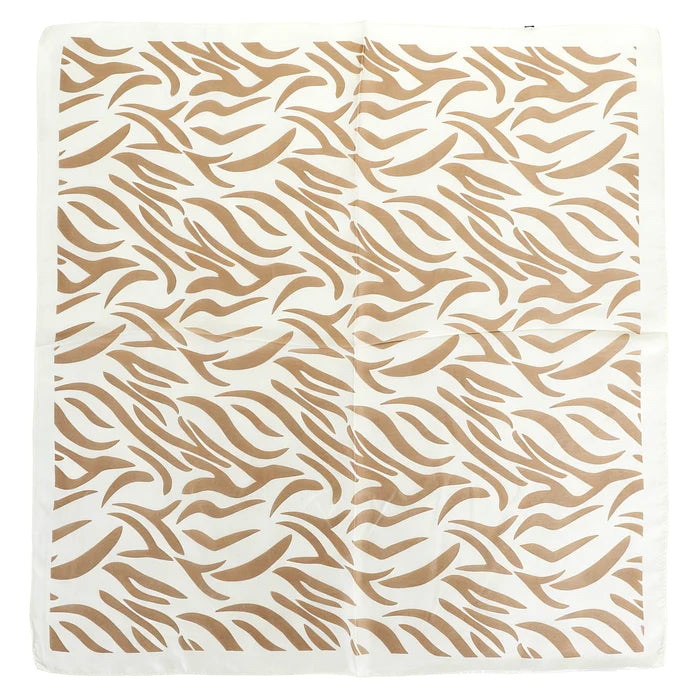 Park Lane Cream & Tan Zebra Print Scarf SC2061